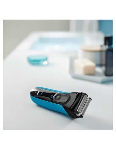 Braun Series 3 ProSkin 3040s Rasoio Elettrico Barba A Lamina, Wet&Dry Ricaricabile - Nero Blu