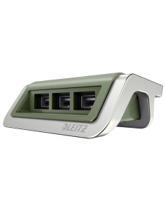 Leitz 62070053 Caricabatterie per dispositivi mobili Verde, Argento Interno