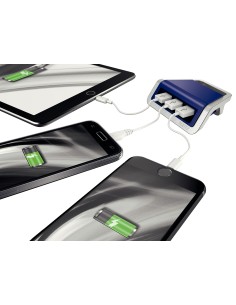 Leitz 62070069 Caricabatterie per dispositivi mobili Blu, Argento Interno 2