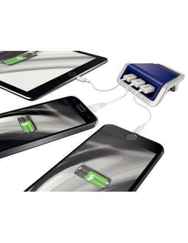 Leitz 62070069 Caricabatterie per dispositivi mobili Blu, Argento Interno