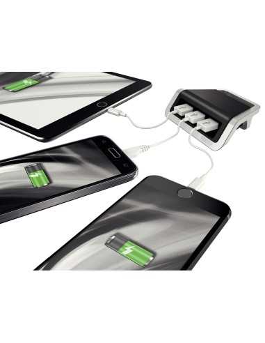 Leitz 62070094 Caricabatterie per dispositivi mobili Nero, Grigio Interno