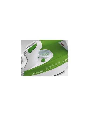 Ariete Ecopower Ferro da stiro a secco e a vapore Acciaio inossidabile 2200 W Verde, Bianco