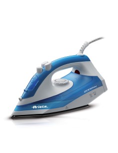 Ariete 6234 Ferro da stiro a secco e a vapore Teflon soleplate 2000 W Blu, Bianco