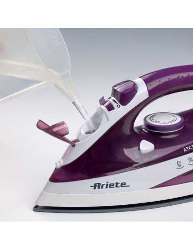 Ariete 6235 Ferro da stiro a secco e a vapore Ceramica 2000 W Porpora, Bianco