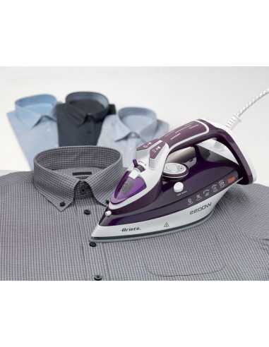 Ariete 6243 Ferro da stiro a secco e a vapore Ceramica 2200 W Porpora, Bianco