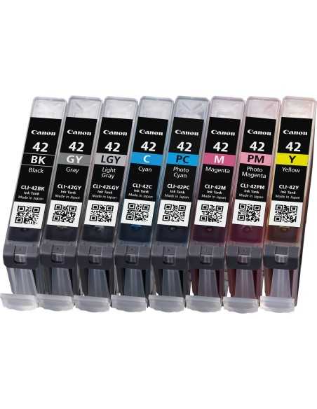 Canon 8 Cartucce d'inchiostro Multipack CLI-42 BK GY LGY C M Y PC PM