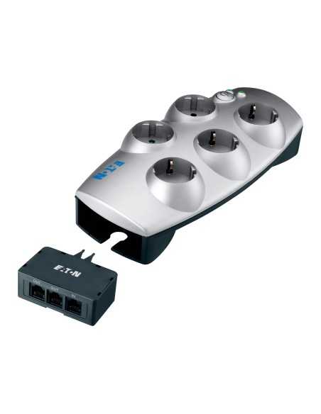 Eaton Protection Box 5 Tel@+TV DIN Argento 5 presa(e) AC 220-250 V