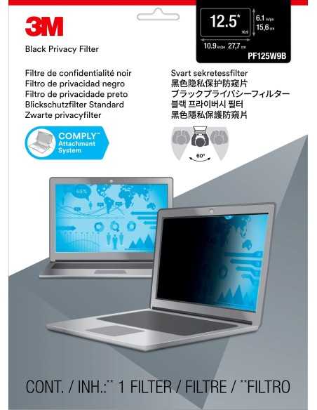 3M Filtro Privacy per laptop widescreen da 12,5”