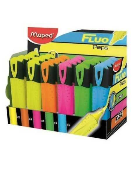 Maped Fluo Peps Classic evidenziatore 24 pz Blu, Verde, Arancione, Rosa, Giallo