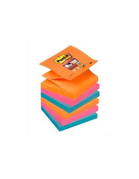 3M Super Sticky Z-Notes pouch autoadesiva Quadrato Blu, Arancione, Rosa