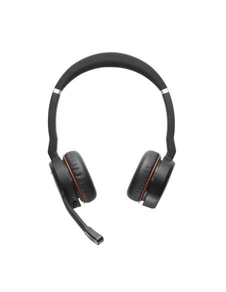 Jabra Evolve 75 MS Stereo Auricolare Con cavo e senza cavo A Padiglione Ufficio Micro-USB Bluetooth Nero, Rosso
