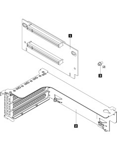 Lenovo ThinkSystem SR550 SR590 SR650 x16 x8 PCIe FH Riser 1 Kit Kit di montaggio