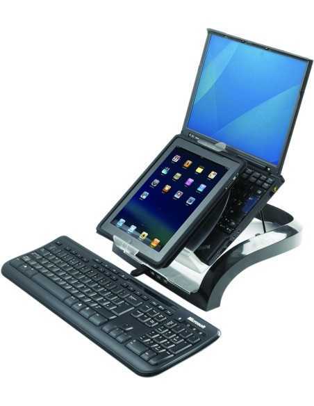 Fellowes 8024801 supporto per notebook 43,2 cm (17") Nero, Trasparente