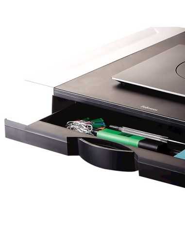 Fellowes Office Suites 71,1 cm (28") Libera installazione Nero, Argento