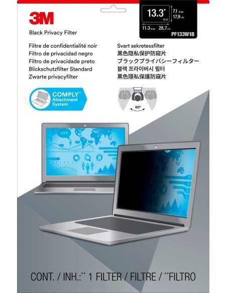 3M Filtro Privacy per laptop widescreen da 13,3” (16 10)