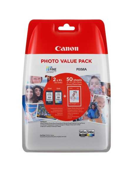Canon Confezione multipla cartucce d'inchiostro a resa elevata PG-545XL CL-546XL + carta fotografica