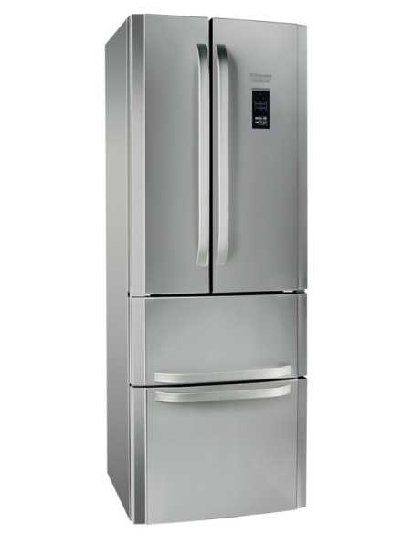 Hotpoint E4DG AAA X MTZ frigorifero side-by-side Libera installazione 425 L Acciaio inossidabile