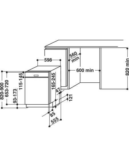 Indesit DPG 16B1 A K EU lavastoviglie A scomparsa parziale 13 coperti
