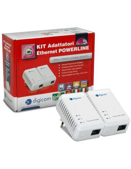 Digicom PL502E-A02 500 Mbit s Collegamento ethernet LAN Bianco 2 pz