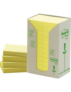3M Post-it 38 x 51mm (24 x 100) etichetta autoadesiva Giallo 24 pz