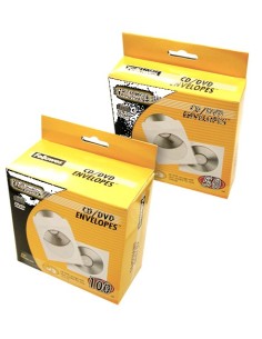 Fellowes 90690 custodia CD DVD Custodia a tasca 1 dischi Trasparente, Bianco