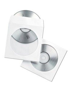 Fellowes 90690 custodia CD DVD Custodia a tasca 1 dischi Trasparente, Bianco 2