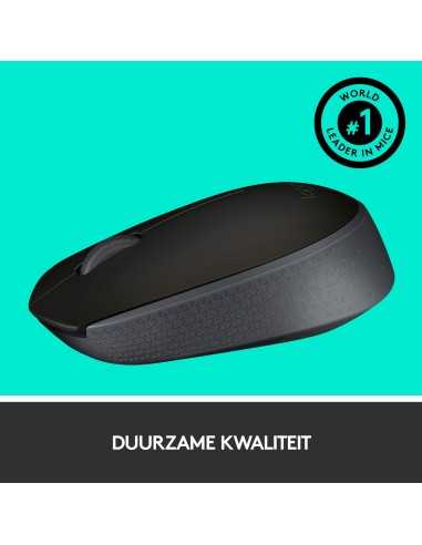 Logitech M171 Mouse Wireless, 2.4 GHz con Mini Ricevitore USB, Rilevamento Ottico, Durata ‎Batteria Fino a 12 Mesi, Mouse