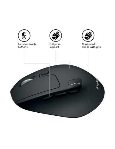 Logitech M720 mouse Mano destra Wireless a RF + Bluetooth Ottico 1000 DPI