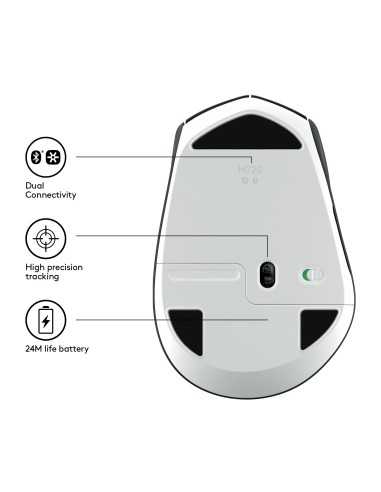 Logitech M720 mouse Mano destra Wireless a RF + Bluetooth Ottico 1000 DPI