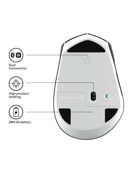 Logitech M720 mouse Mano destra Wireless a RF + Bluetooth Ottico 1000 DPI