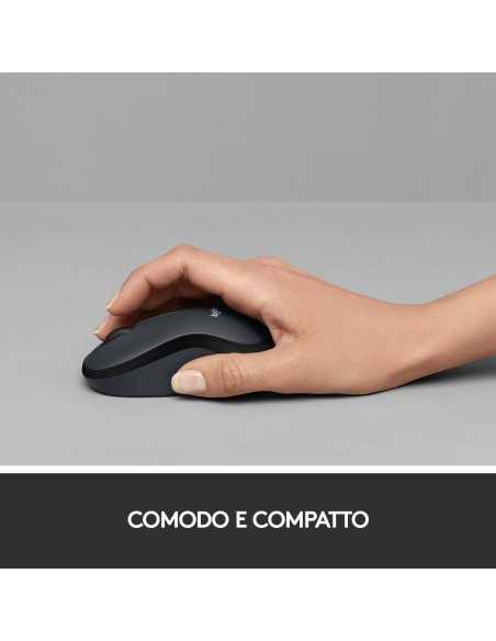 Logitech M220 SILENT Mouse Wireless, 2,4 GHz con Ricevitore USB, Tracciamento Ottico 1000 DPI, Durata Batteria di 18 Mesi,