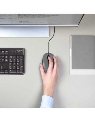 Logitech M100 Mouse USB con Cavo, 3 Pulsanti, Tracciamento Ottico 1000 DPI, Ambidestro, Compatibile con PC, Mac, Laptop