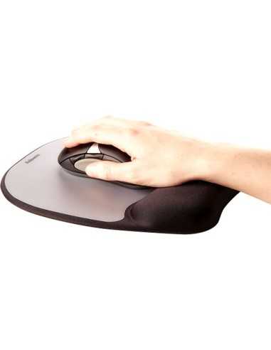 Fellowes 9175801 tappetino per mouse Nero, Argento