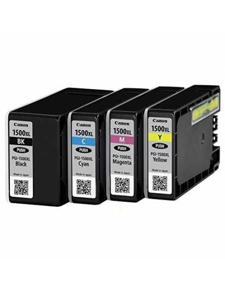 Canon PGI-1500XL BK C M Y + Calc cartuccia d'inchiostro 4 pz Originale Resa elevata (XL) Nero, Ciano, Magenta, Giallo