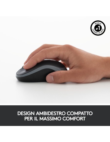 Logitech MK270 Combo Tastiera e Mouse Wireless per Windows, 2,4 GHz Wireless, Mouse Compatto, 8 Tasti Multimediali e di Scelta