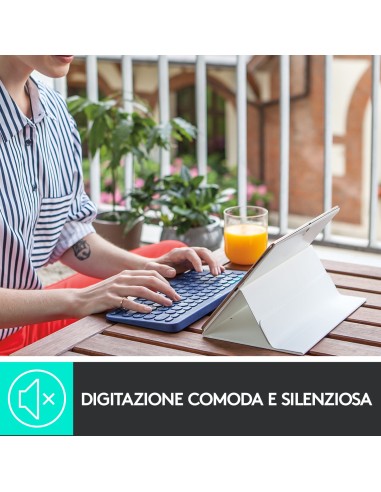 Logitech K380 Multi-Device Tastiera Bluetooth Wireless, Design Easy-Switch, Sottile, Portatile, 2 Anni di Batteria, Funziona
