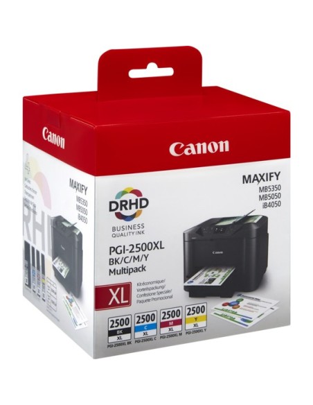 Canon PGI-2500XL BK C M Y cartuccia d'inchiostro Originale Resa elevata (XL) Nero, Ciano, Magenta, Giallo
