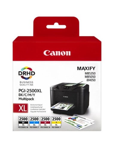 Canon PGI-2500XL BK C M Y cartuccia d'inchiostro Originale Resa elevata (XL) Nero, Ciano, Magenta, Giallo