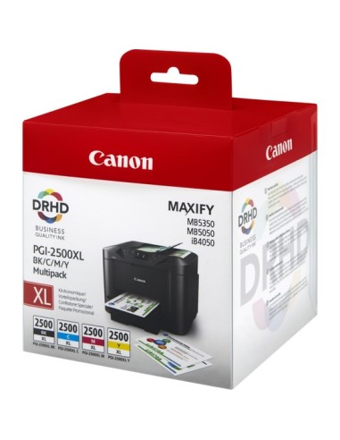 Canon PGI-2500XL BK C M Y cartuccia d'inchiostro Originale Resa elevata (XL) Nero, Ciano, Magenta, Giallo