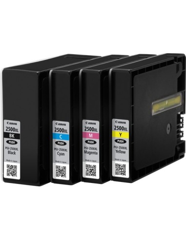 Canon PGI-2500XL BK C M Y cartuccia d'inchiostro Originale Resa elevata (XL) Nero, Ciano, Magenta, Giallo