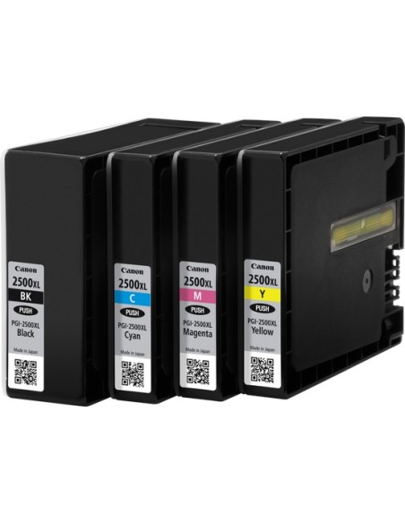 Canon PGI-2500XL BK C M Y cartuccia d'inchiostro Originale Resa elevata (XL) Nero, Ciano, Magenta, Giallo