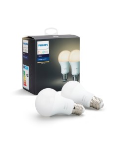 Philips Hue White 2 x E27 bulb Warm white light Dual pack E27