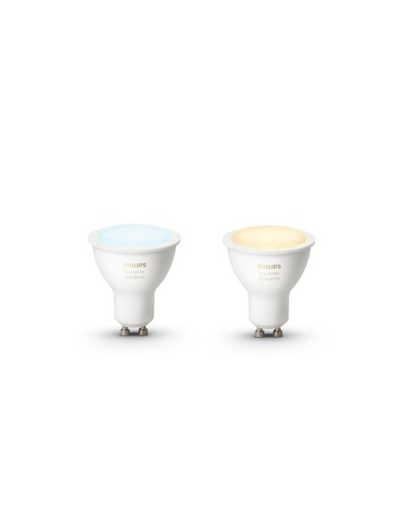 Philips Hue White ambiance 2 x GU10 Warm to cool white light Dual pack GU10