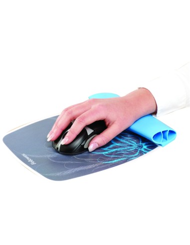 Fellowes 9362201 tappetino per mouse Blu, Grigio
