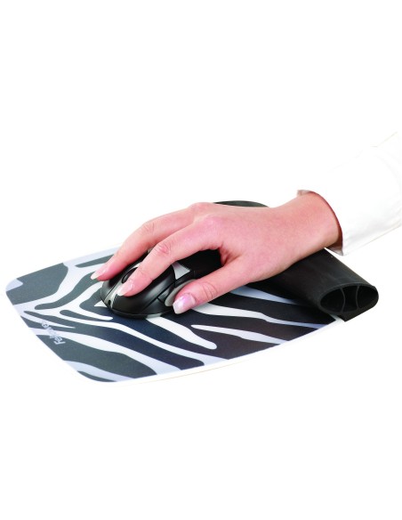 Fellowes 9362301 tappetino per mouse Nero, Bianco