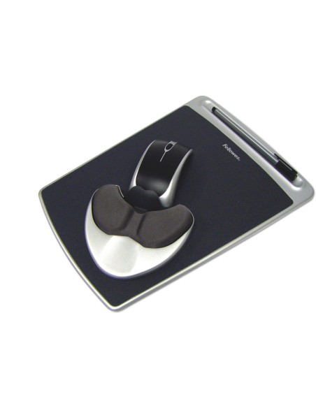 Fellowes 9373003 poggiapolso Nero, Argento