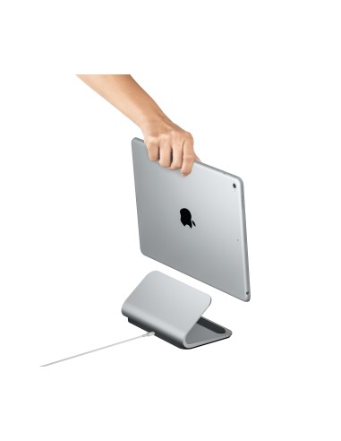 Logitech BASE Wireless Charging Stand with Smart Connector Technology for iPad, iPad Air and iPad Pro Argento Interno