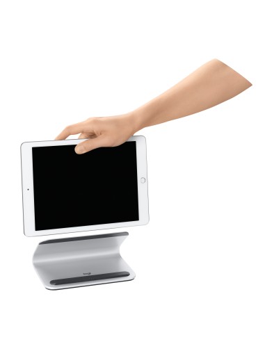 Logitech BASE Wireless Charging Stand with Smart Connector Technology for iPad, iPad Air and iPad Pro Argento Interno