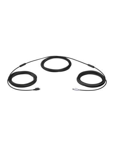 Logitech GROUP 15m Extender Cable cavo PS 2 6-p Mini-DIN Nero