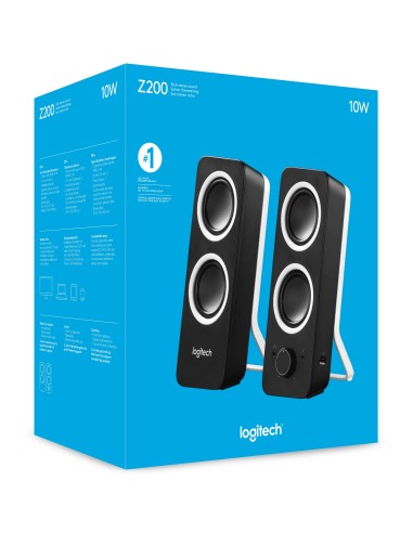 Logitech Z200 Stereo Speakers Nero Cablato 10 W